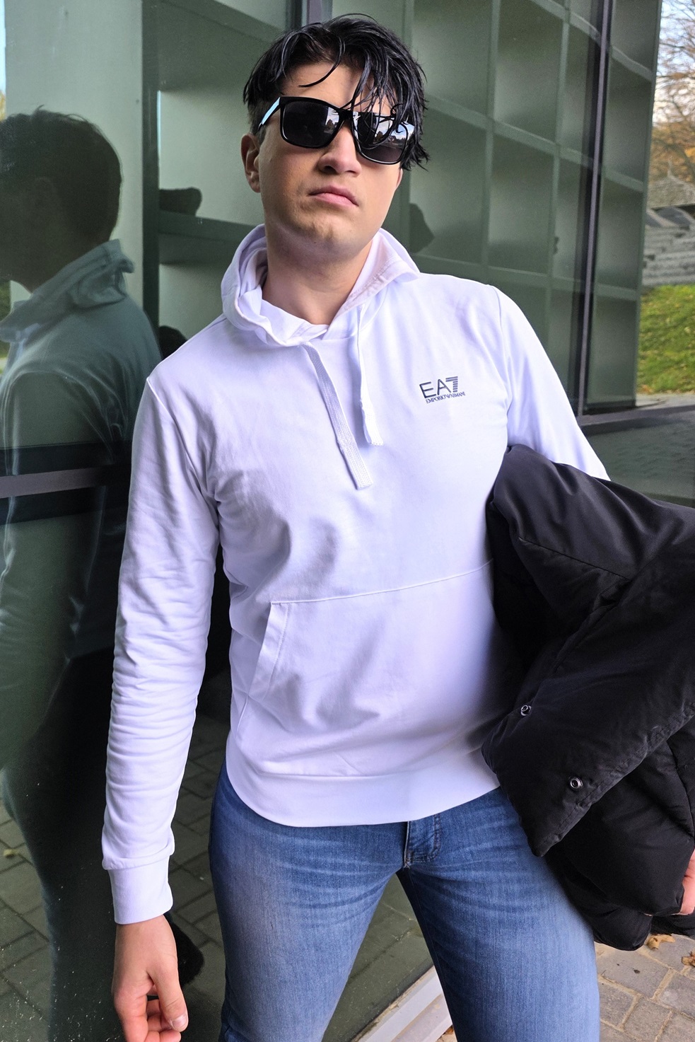 biała bluza Emporio Armani EA7 zdjęcie 1