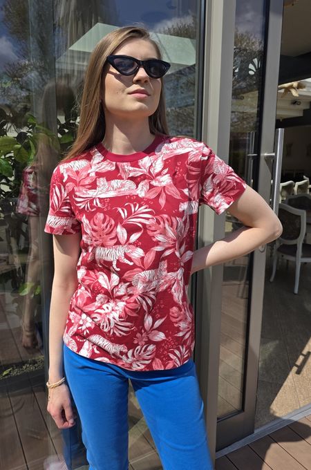 t-shirt bordowy Max Mara Fashion Group 