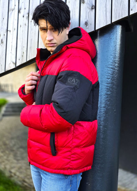Czerwona kurtka Emporio Armani EA7  zdjęcie 4