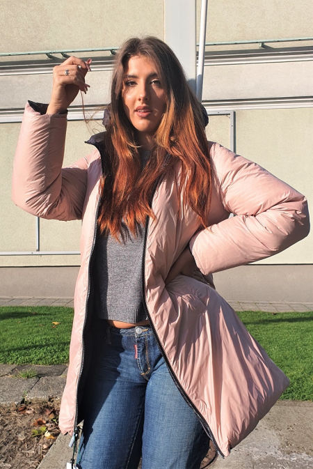 czarny dwustronny płaszcz Armani Exchange