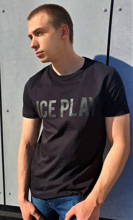 czarny t-shirt Ice Play zdjęcie 1